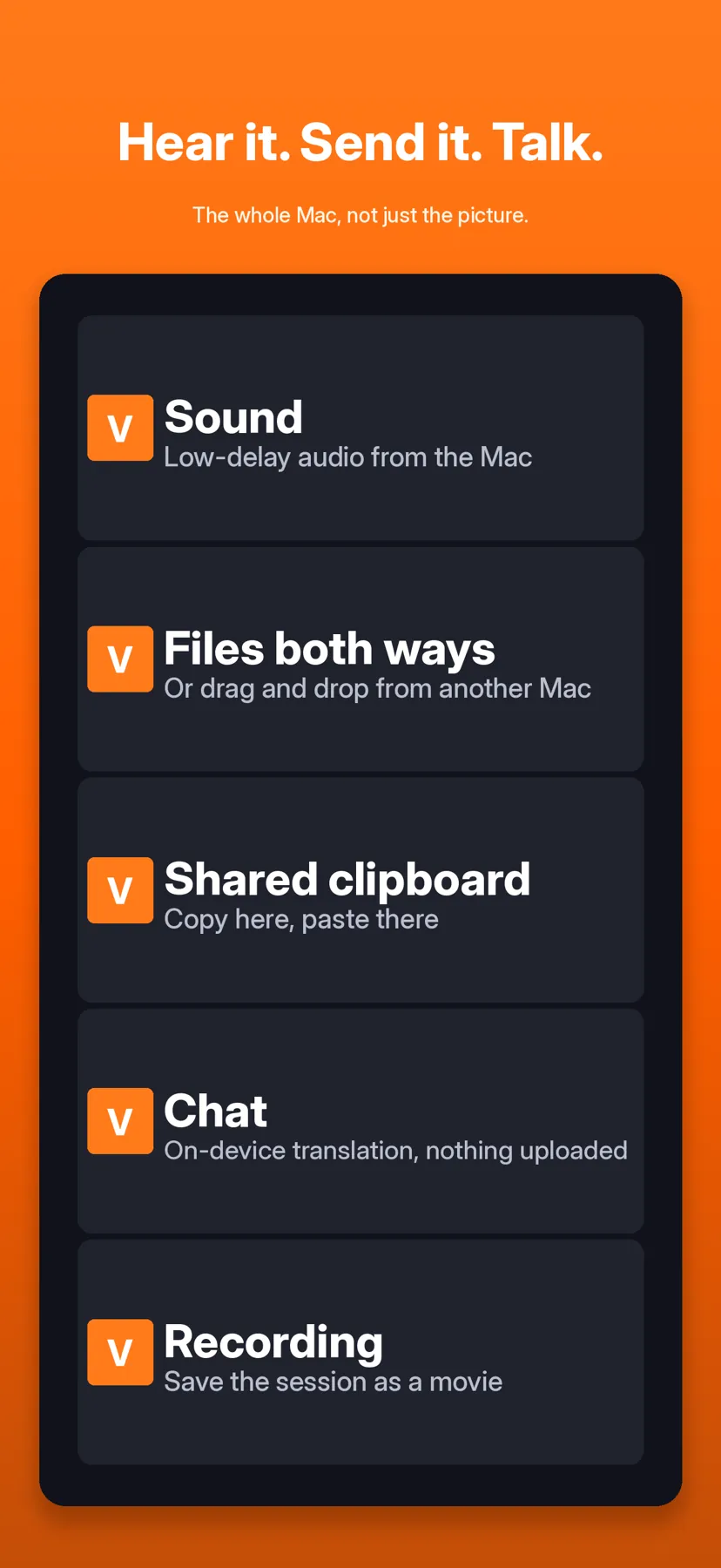 Volero session controls on iPhone